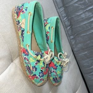 Pink flamingo espadrilles Sperrys